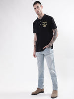 True Religion Black Regular Fit Polo T-Shirt