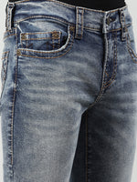 True Religion Men Blue Solid Skinny Fit Jeans