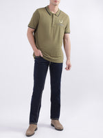 True Religion Olive Fashion Logo Regular Fit Polo T-Shirt