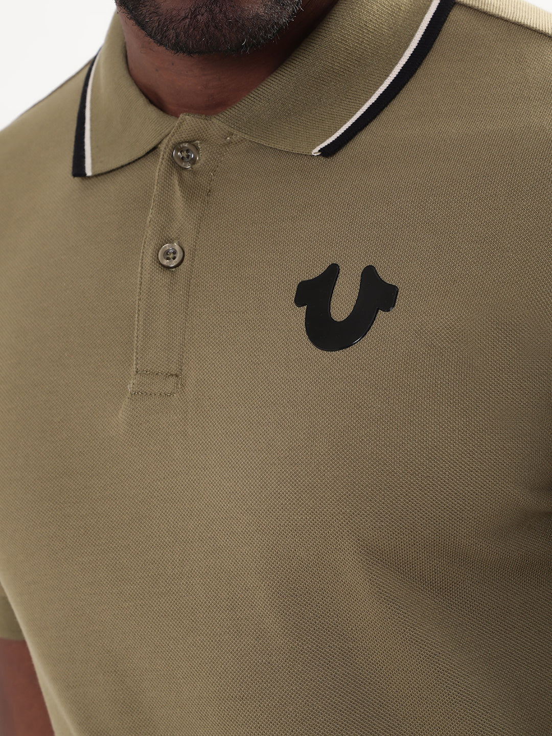 True Religion Martini Olive Regular Fit Polo T-Shirt
