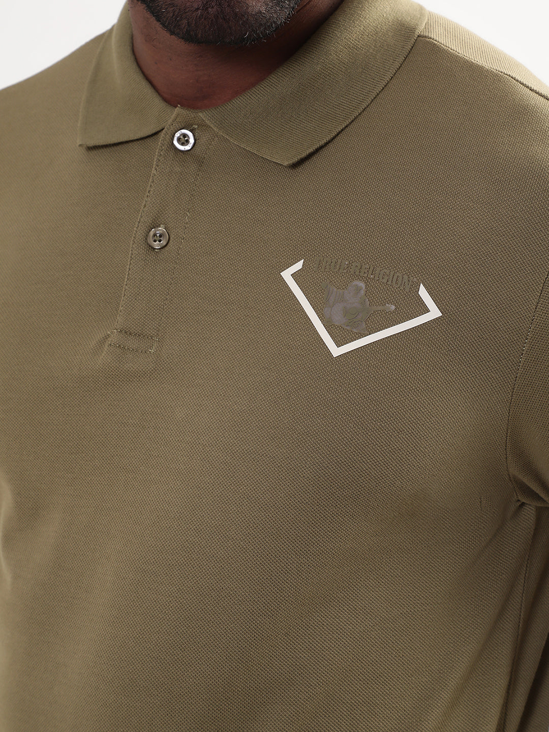 True Religion Martini Olive Regular Fit Polo T-Shirt