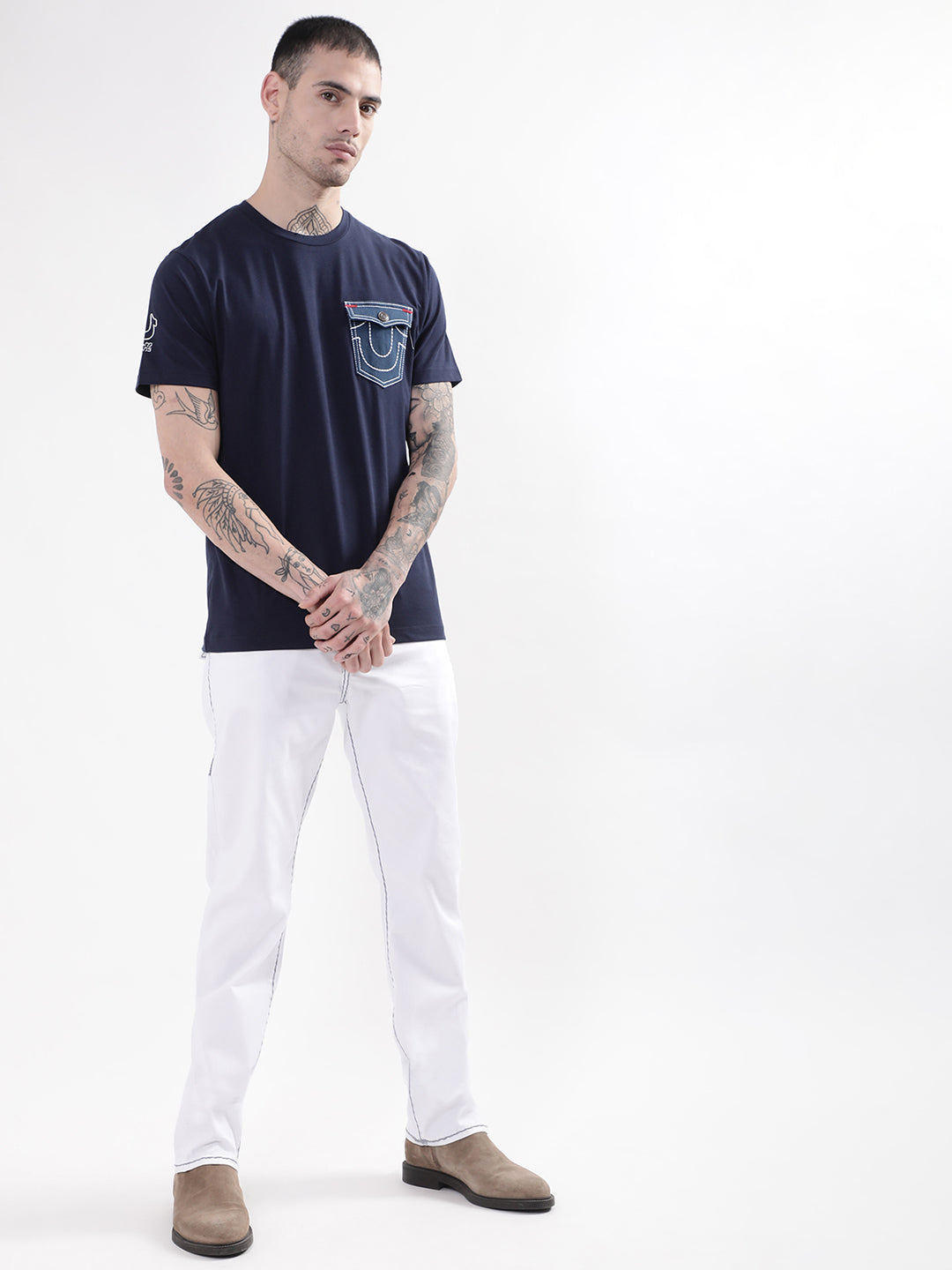 True Religion Navy Regular Fit T-Shirt