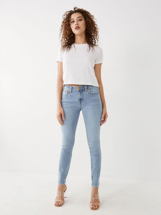 True Religion Womens Big T Halle Super Skinny FitMid Rise Jeans