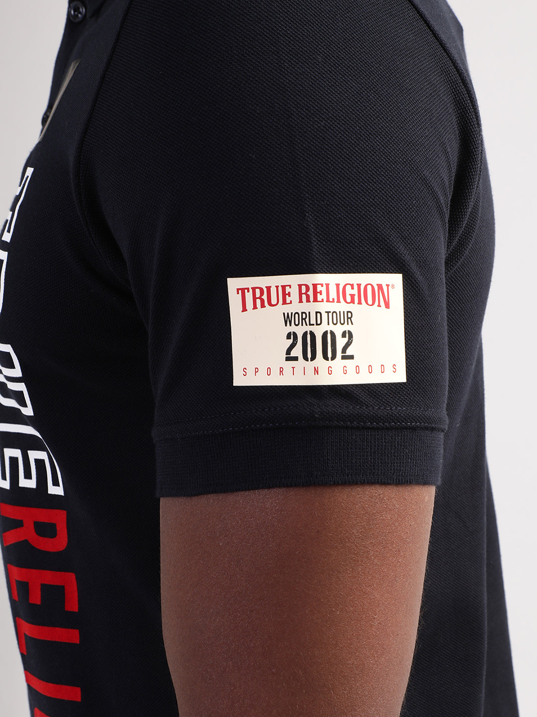 True Religion Peacoat Logo Regular Fit Polo T-Shirt