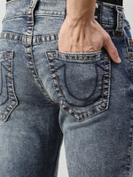 True Religion Men Blue Solid Skinny Fit Jeans
