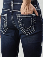 True Religion Men Blue Solid Skinny Fit Jeans