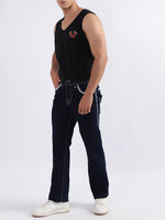 True Religion Men Black Solid Straight Fit Jeans
