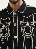 True Religion Lightweight Rope Stitch Denim Jacket