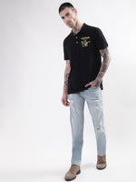 True Religion Black Regular Fit Polo T-Shirt