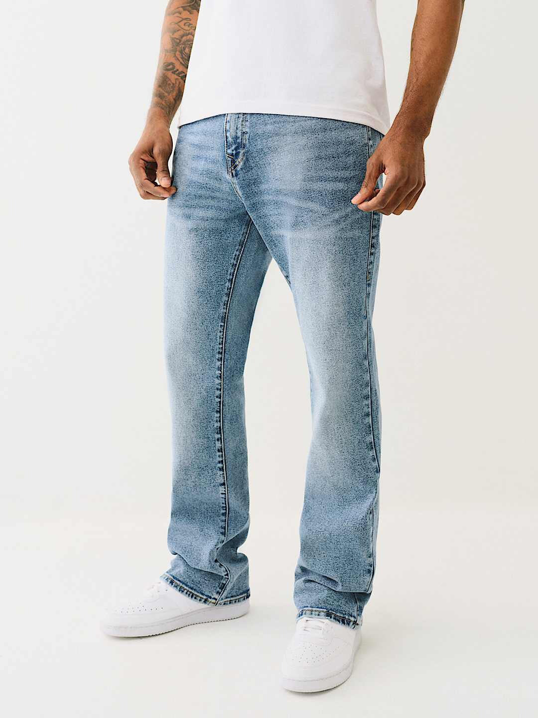 True Religion Men SN Billy Bootcut Fit Light Wash Jeans