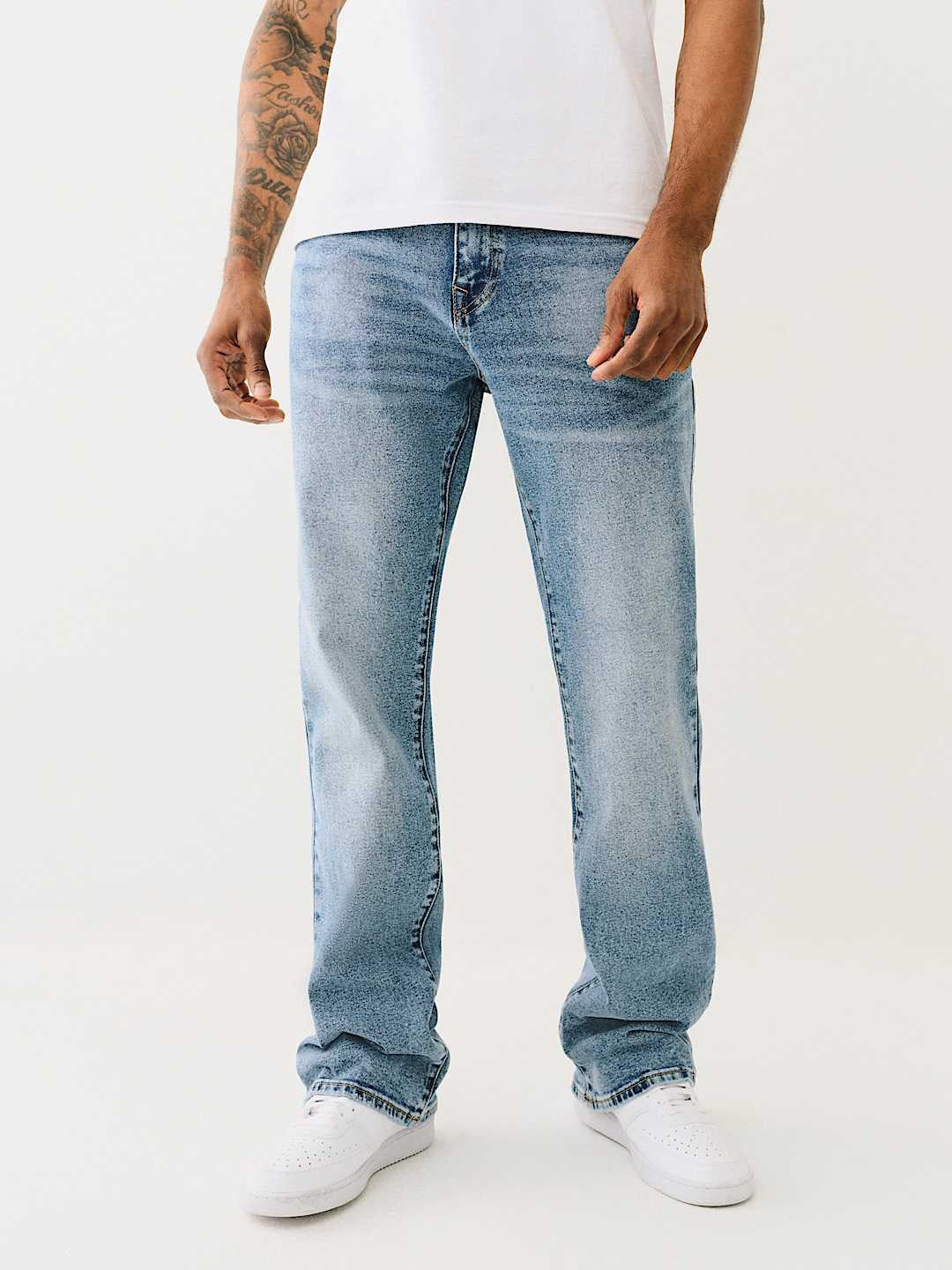 True Religion Men SN Billy Bootcut Fit Light Wash Jeans