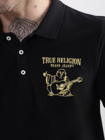 True Religion Black Regular Fit Polo T-Shirt