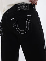 True Religion Men Black Solid Straight Fit Jeans