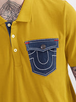 True Religion Yellow Regular Fit Polo T-Shirt