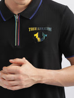 True Religion Black Fashion Regular Fit Polo T-Shirt