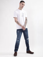True Religion White HD Logo Regular Fit T-Shirt