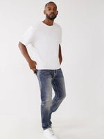 True Religion Men Blue Washed Skinny Fit Jeans