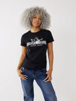 True Religion Black Logo Regular Fit T-Shirt