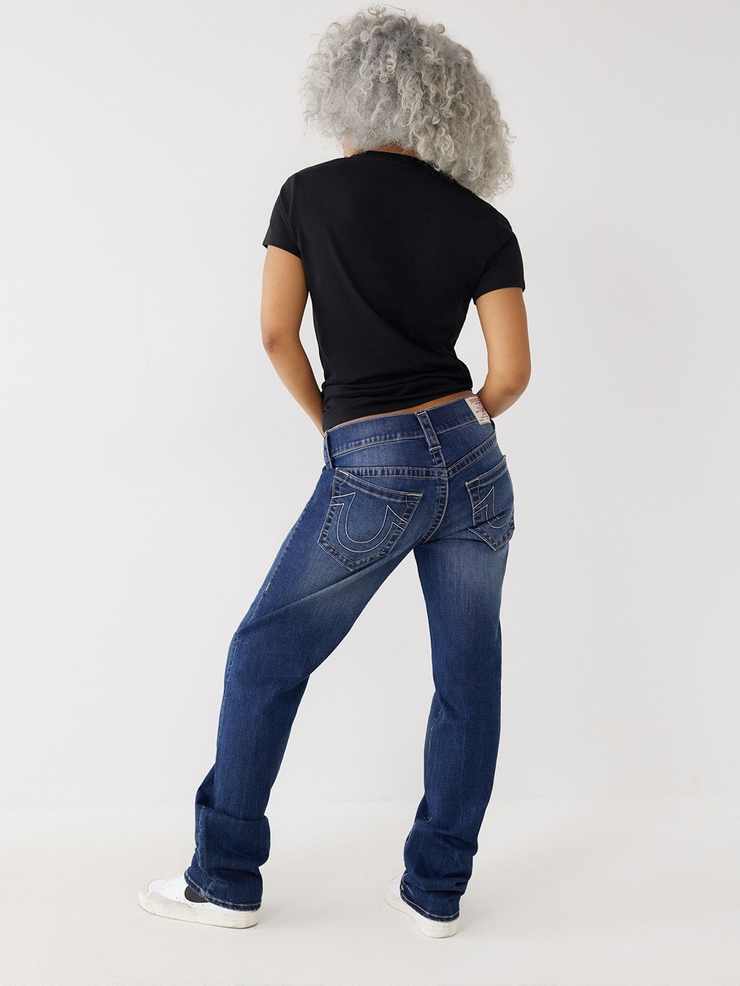 True Religion Black Logo Regular Fit T-Shirt