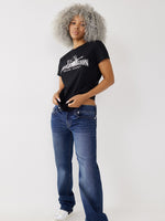 True Religion Black Logo Regular Fit T-Shirt