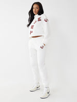 True Religion Women Solid Stand Collar Sweatshirt