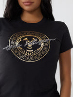 True Religion Black Logo Regular Fit T-Shirt