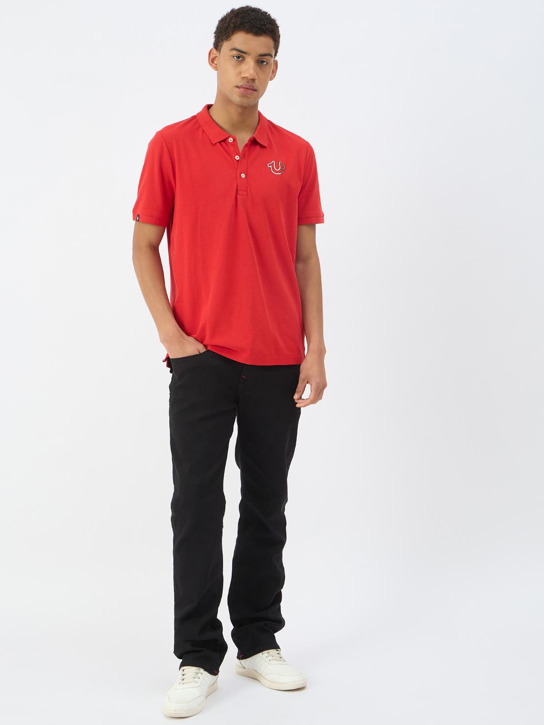 True Religion Men Red Polo Tshirt