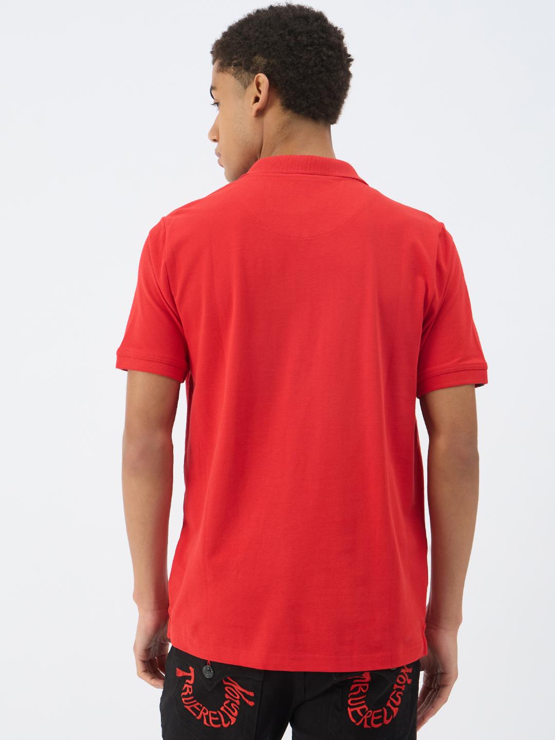 True Religion Men Red Polo Tshirt