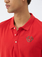 True Religion Men Red Polo Tshirt
