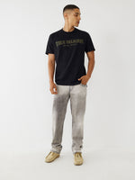 True Religion Men Black Solid Straight Fit Jeans