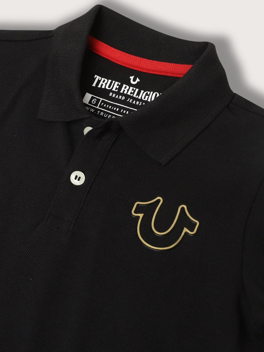 True Religion Kids Black Regular Fit Polo T-Shirt