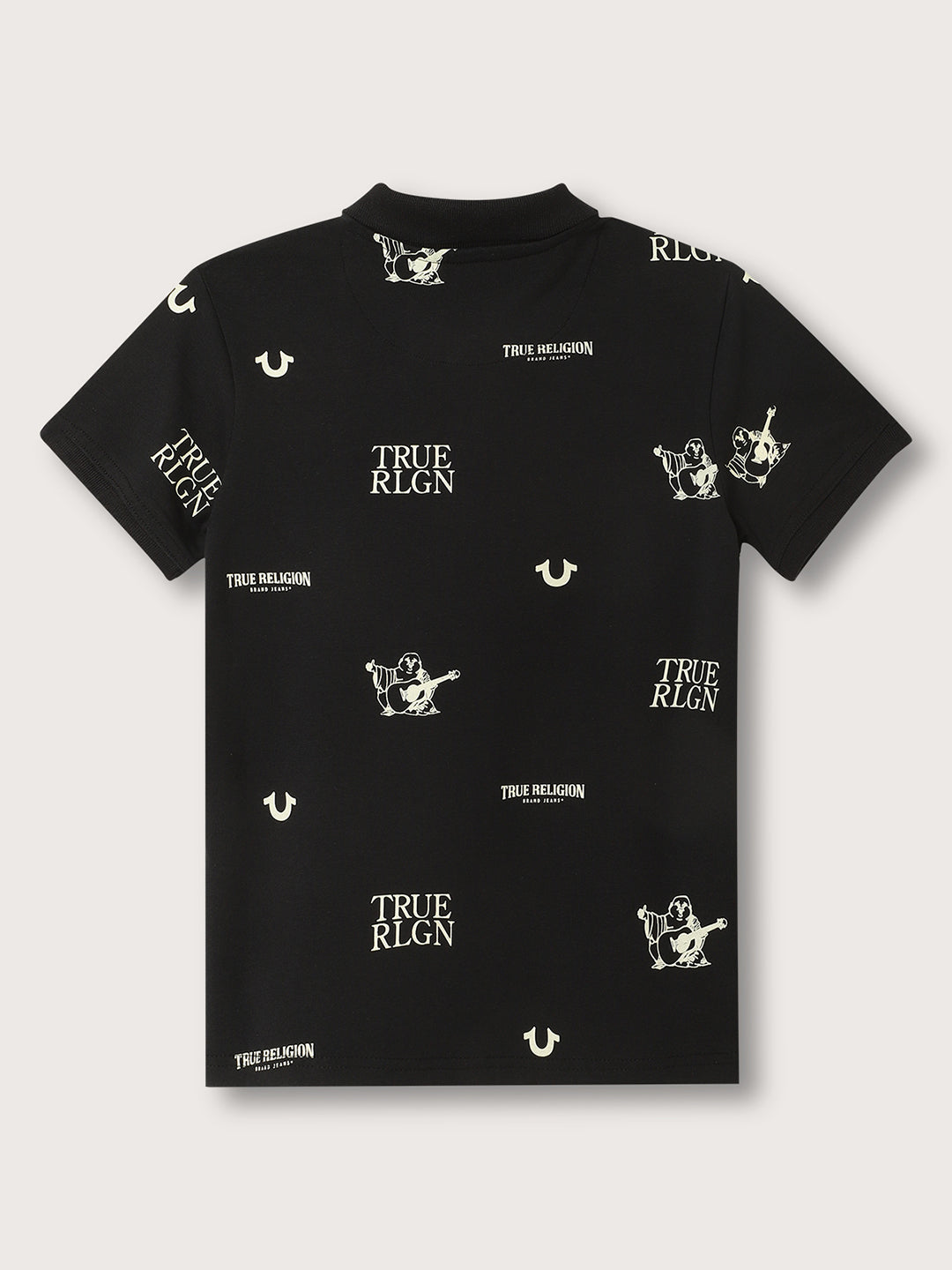 True Religion Kids Black Regular Fit Polo T-Shirt