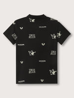 True Religion Kids Black Regular Fit Polo T-Shirt