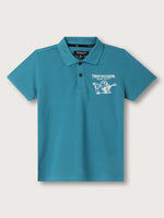 True Religion Kids Teal Regular Fit Polo T-Shirt