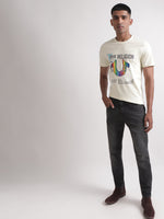 True Religion Off White Logo Regular Fit T-Shirt