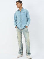 True Religion Men Blue Collar Shirt