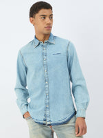 True Religion Men Blue Collar Shirt
