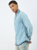True Religion Men Blue Collar Shirt