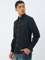 True Religion Men Black Collar Shirt