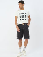 True Religion Men Black Oversize Fit Shorts