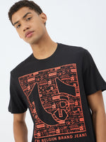 True Religion Men Black Round Neck Tshirt