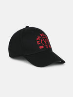 True Religion Men Black Embroidered Cap