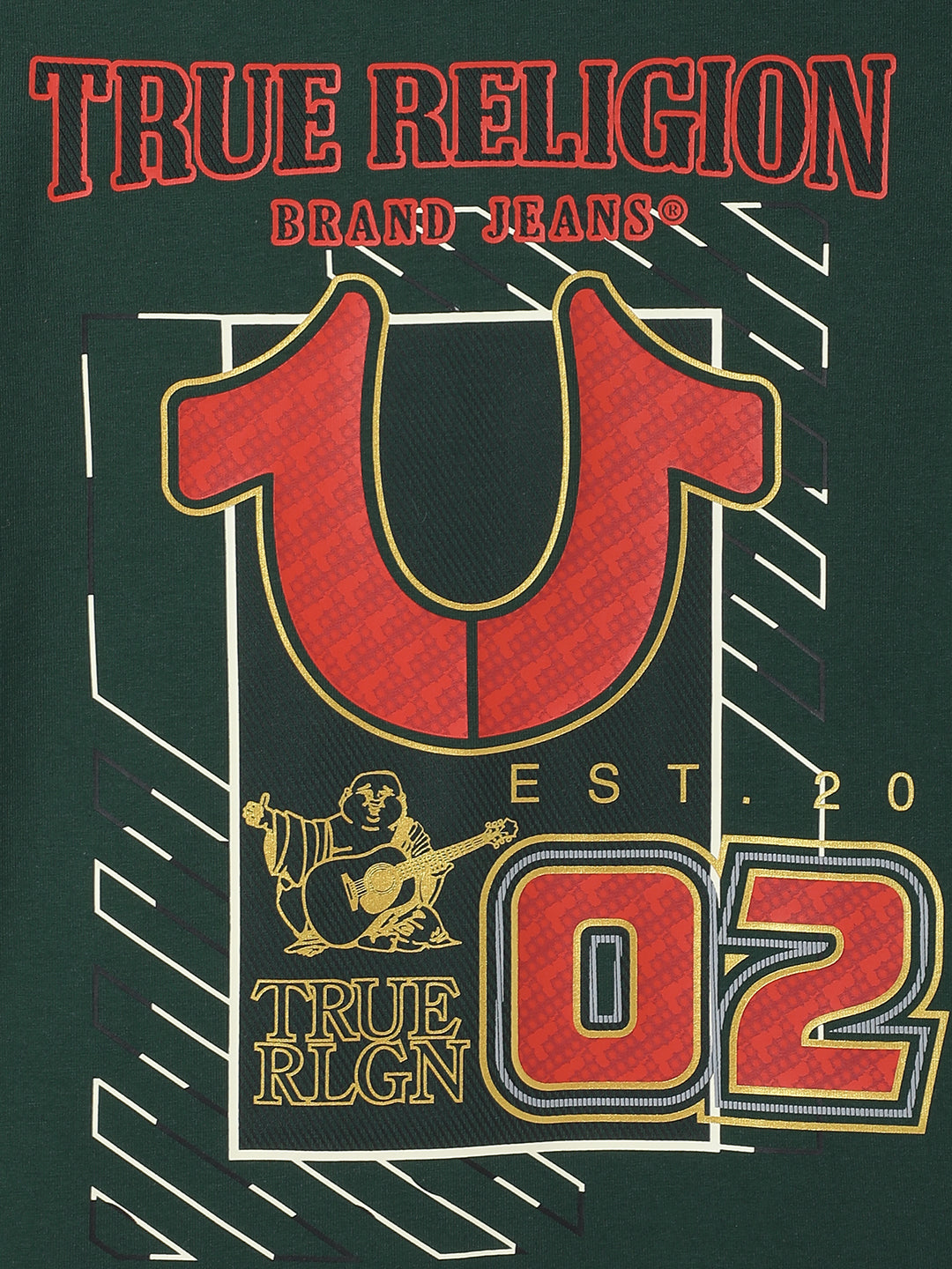 True Religion Kids Green Fashion Logo Regular Fit T-Shirt