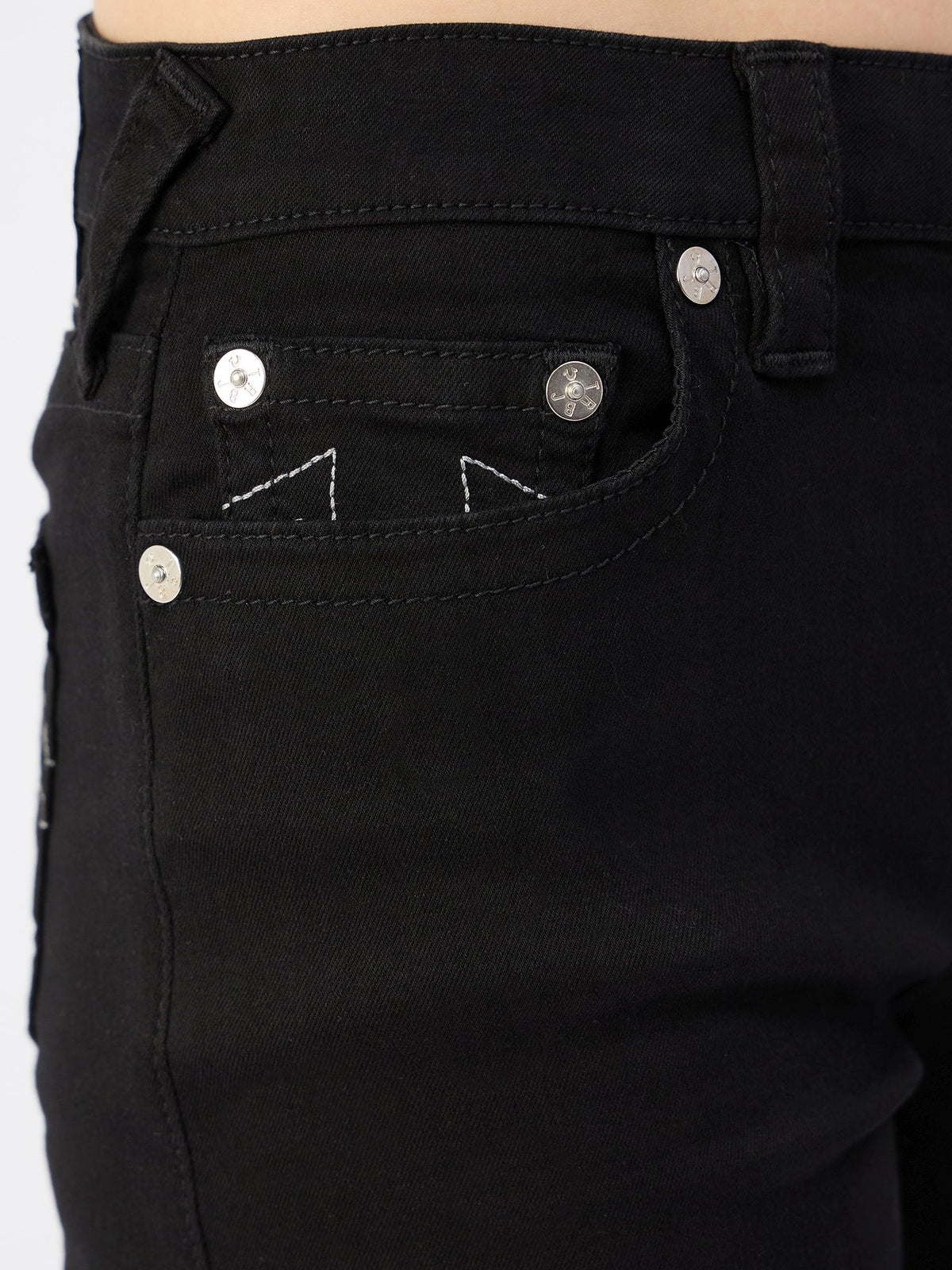 True Religion Women Black Straight Fit Jeans