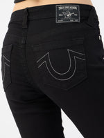 True Religion Women Black Straight Fit Jeans