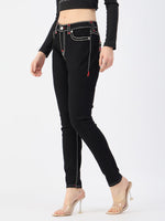 True Religion Women Black Skinny Fit Jeans