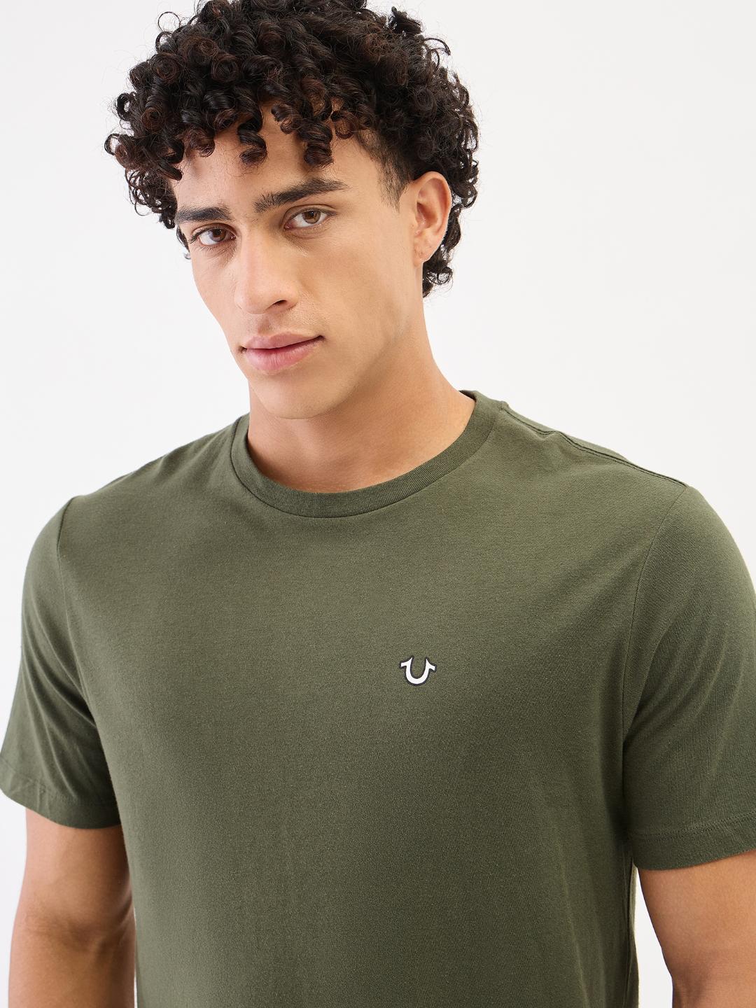 True Religion Men Green Round Neck Tshirt