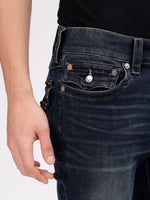 True Religion Men Blue Rocco Mid-Rise Jeans