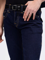 True Religion Men Blue Ricky Straight Fit Non Stretchable Jeans