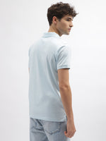 True Religion Men Blue Solid Polo Collar Short Sleeves Tshirt